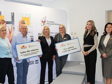 Dziewięć łóżek dla rodziców od Fundacji Ronalda McDonalda