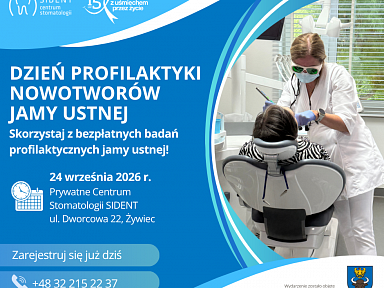 Bezpłatne badania przesiewowe w kierunku raka jamy ustnej w Żywcu