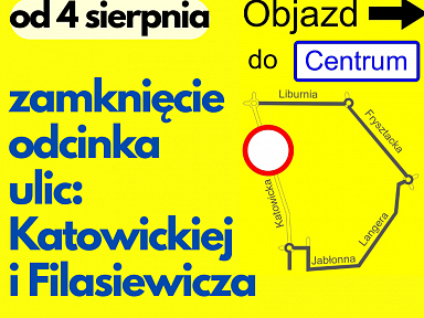Zamknięcie odcinka ul. Katowickiej i Filasiewicza w Cieszynie